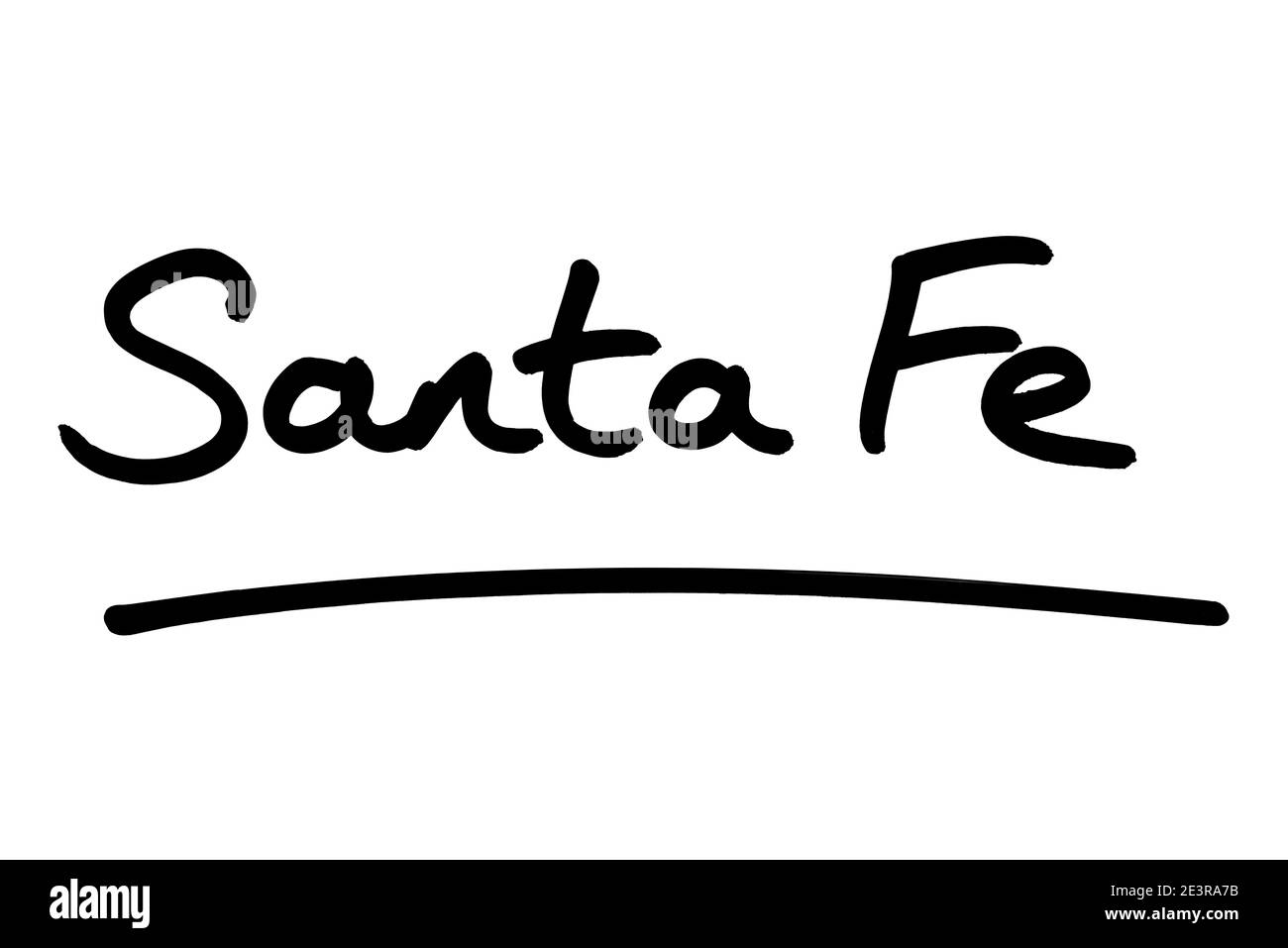 Santa Fe - die Hauptstadt des Bundesstaates New Mexico in den Vereinigten Staaten von Amerika. Stockfoto