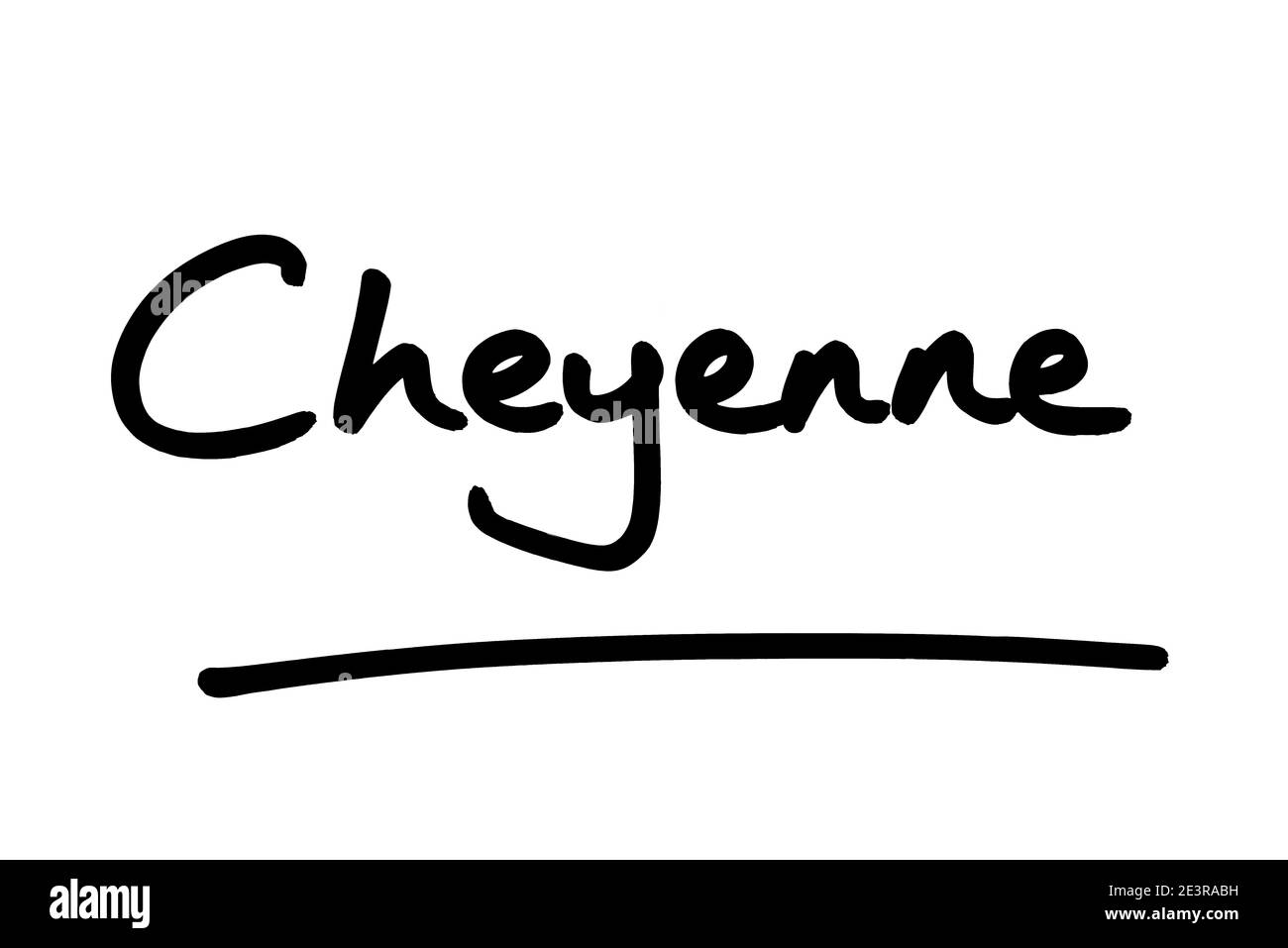 Cheyenne - die Hauptstadt des Staates Wyoming in den Vereinigten Staaten von Amerika. Stockfoto