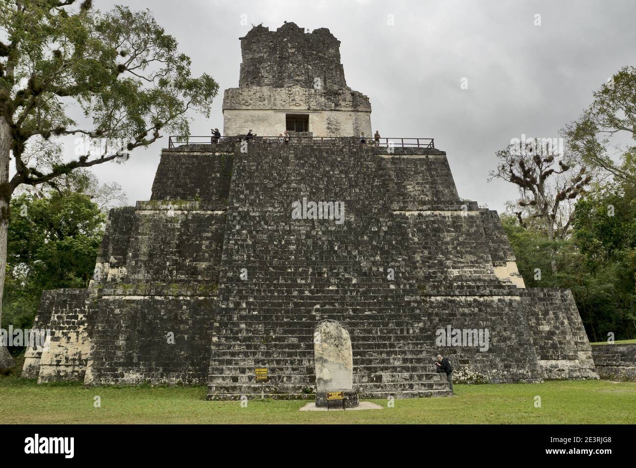 Tikal, Guatemala, Mittelamerika: Nationalpark, UNESCO-Weltkulturerbe. Maya Ruinen/Tempel/Pyramide Stockfoto