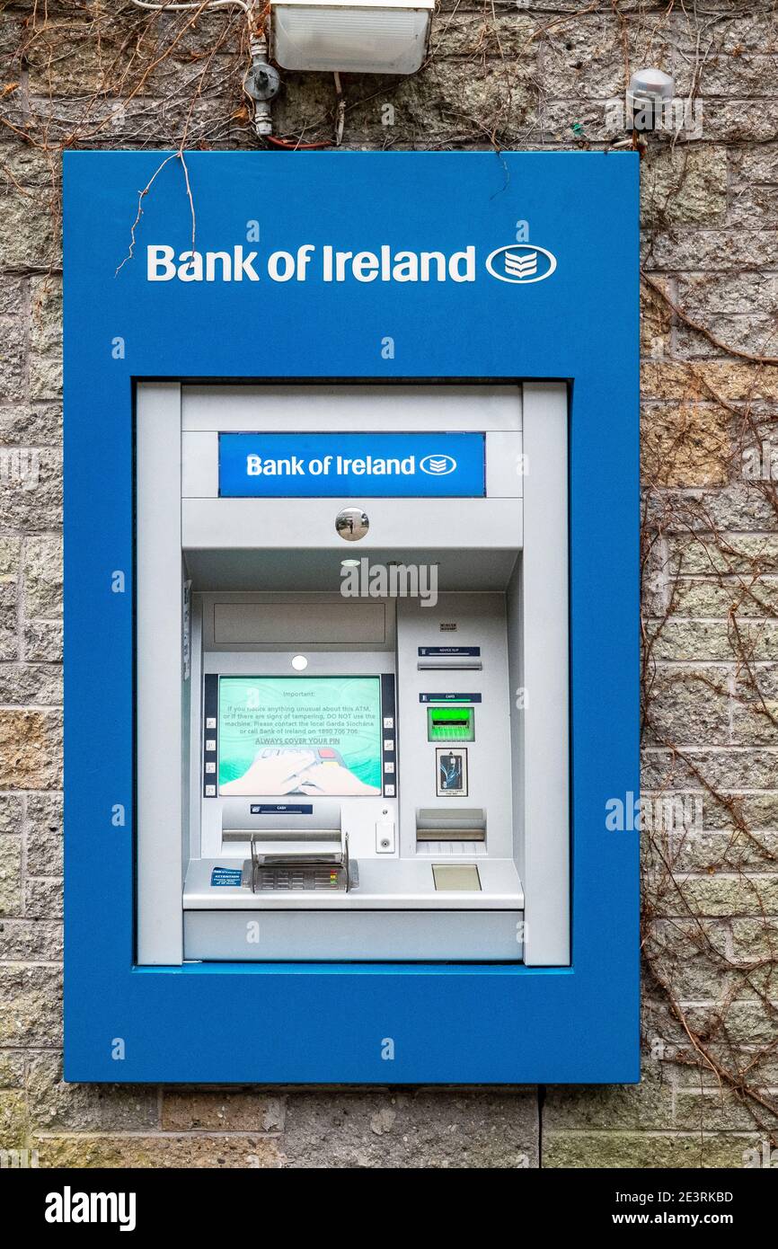 bank of ireland geldautomat Stockfoto