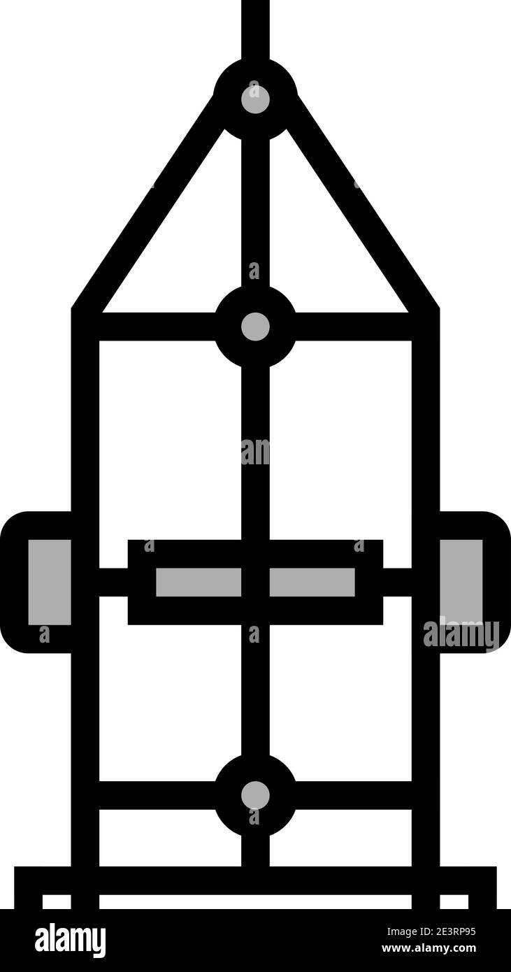 Abbildung des Farbsymbols für den Wagenanhänger Stock Vektor