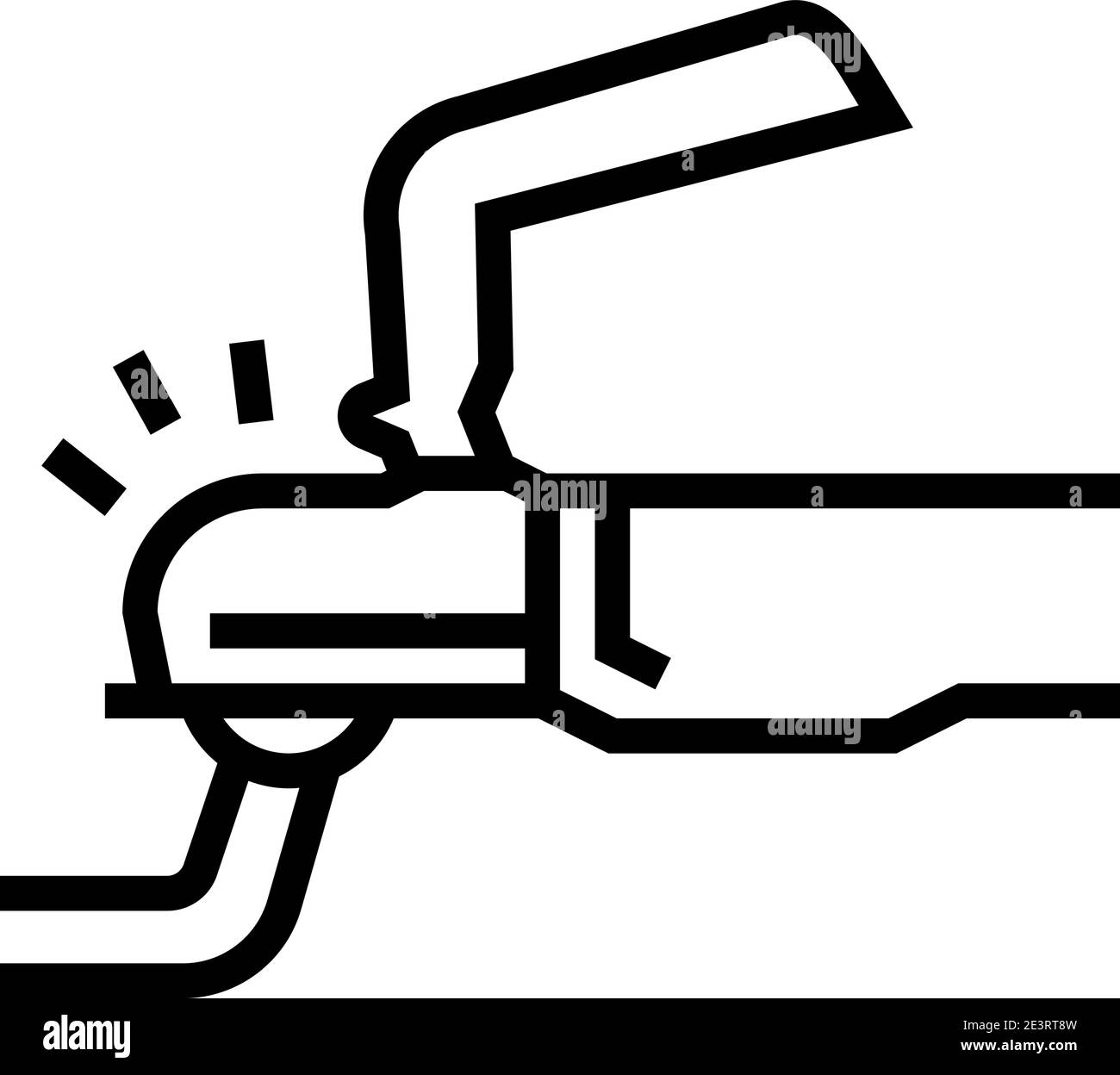 Kupplung Anhänger mit Auto Linie Symbol Vektor-Illustration Stock Vektor