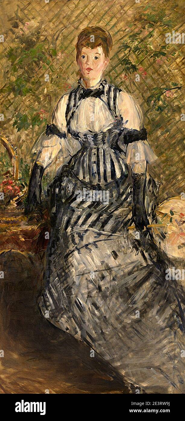 Édouard Manet - Femme en Robe de soirée (RW 341). Stockfoto