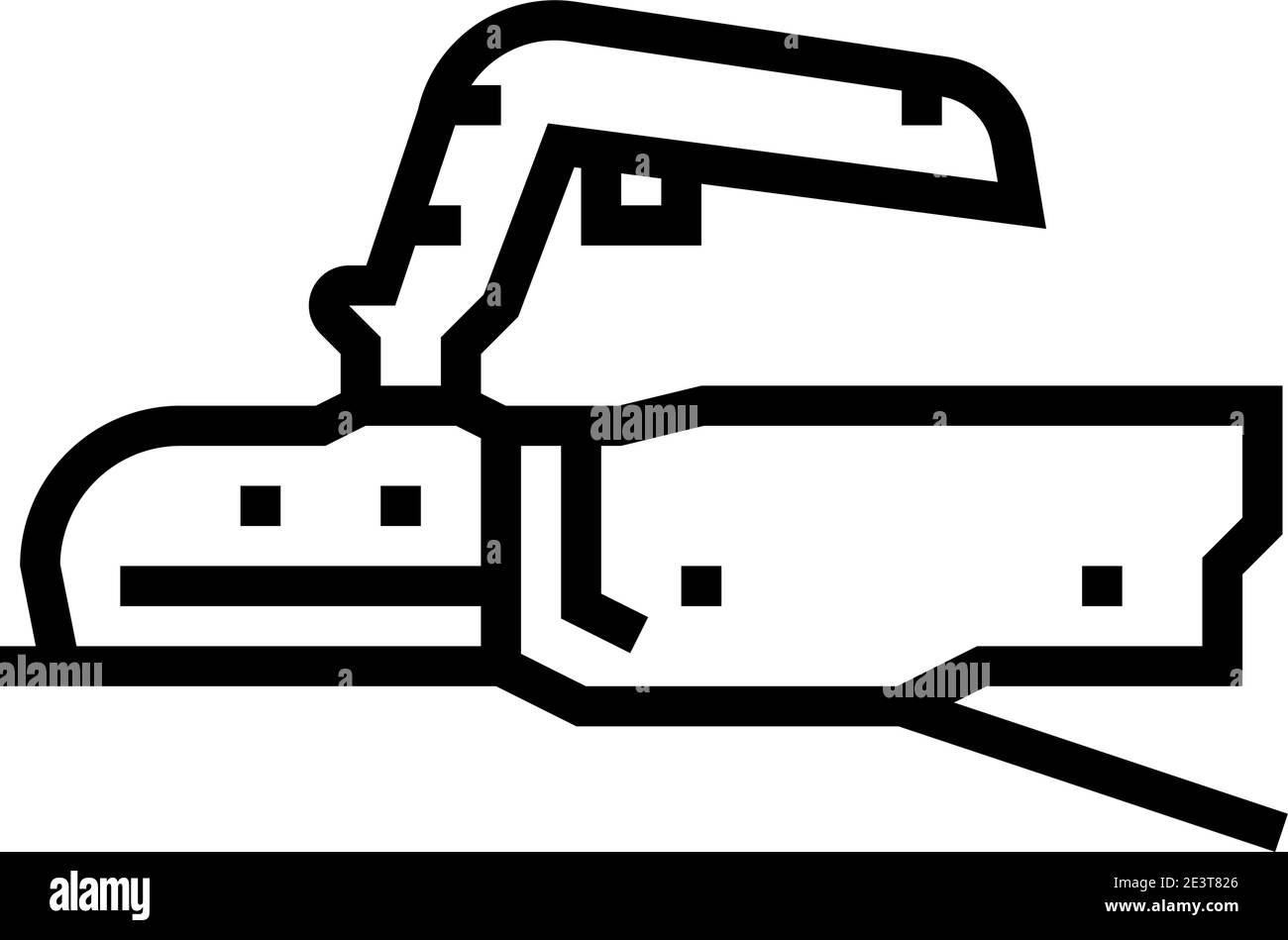 Abbildung des Symbols für den Verbindungsmechanismus des Anhängers Stock Vektor