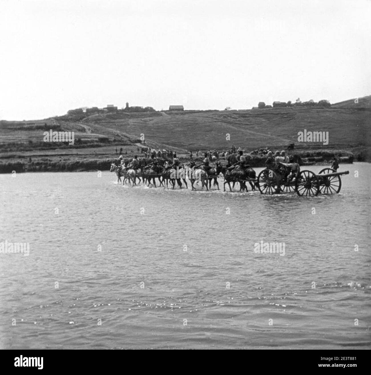 Manoeuvres du 7e régiment d'artillerie coloniale autour de Tananarive D68-42-437. Stockfoto