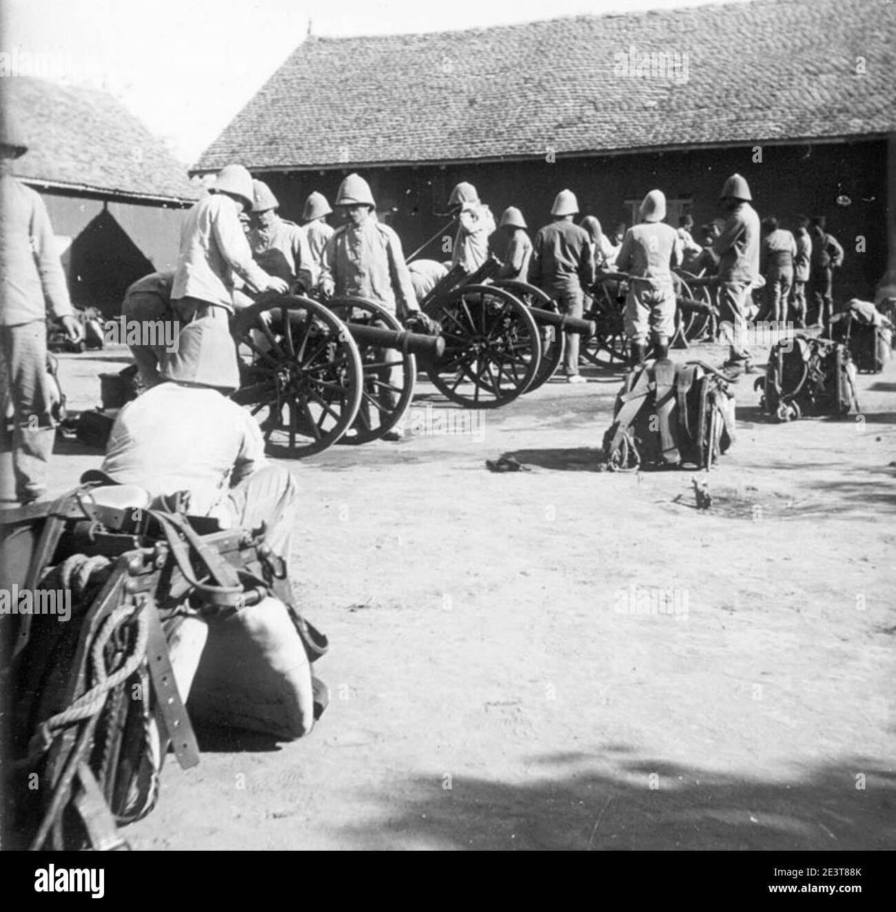 Manoeuvres du 7e régiment d'artillerie coloniale autour de Tananarive D68-42-413. Stockfoto