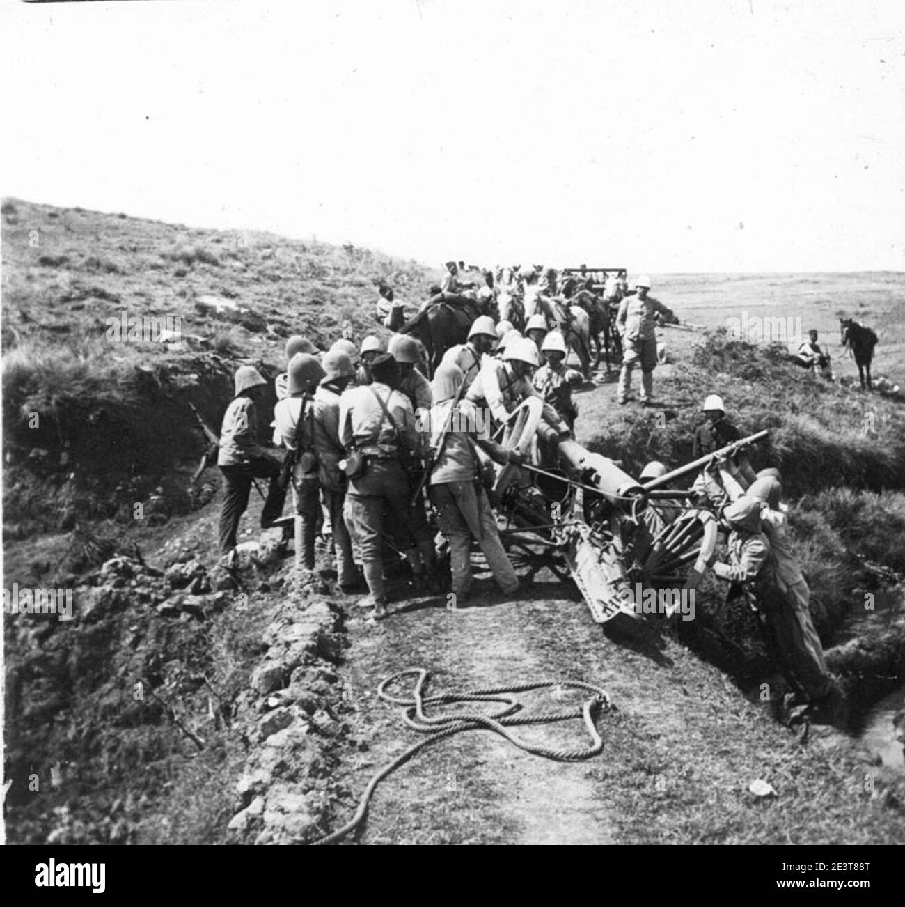 Manoeuvres du 7e régiment d'artillerie coloniale autour de Tananarive D68-42-443. Stockfoto