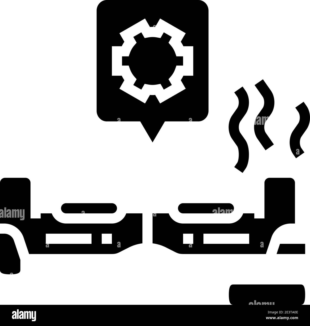 Elektroroller Reparatur Glyphe Symbol Vektor Illustration Stock Vektor