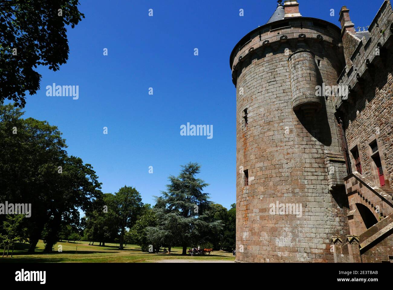 Schloss Combourg, Combourg, Ille-et-Vilaine, Bretagne, Bretagne, Frankreich, Europa Stockfoto