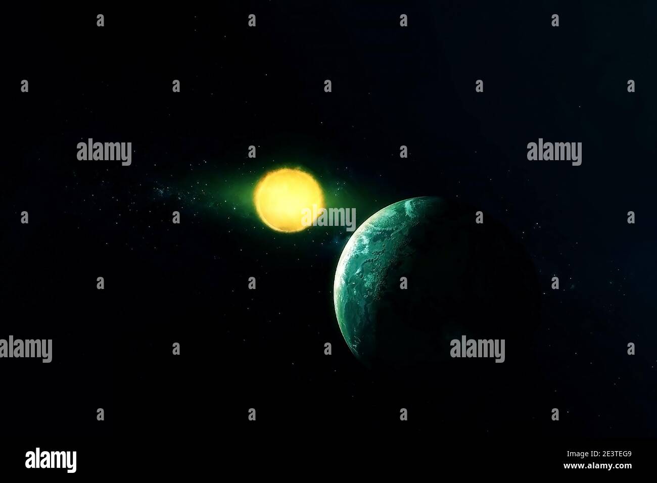 Exoplanet im Weltraum. Elemente dieses Bildes wurden von der NASA eingerichtet. Hochwertige Fotos Stockfoto