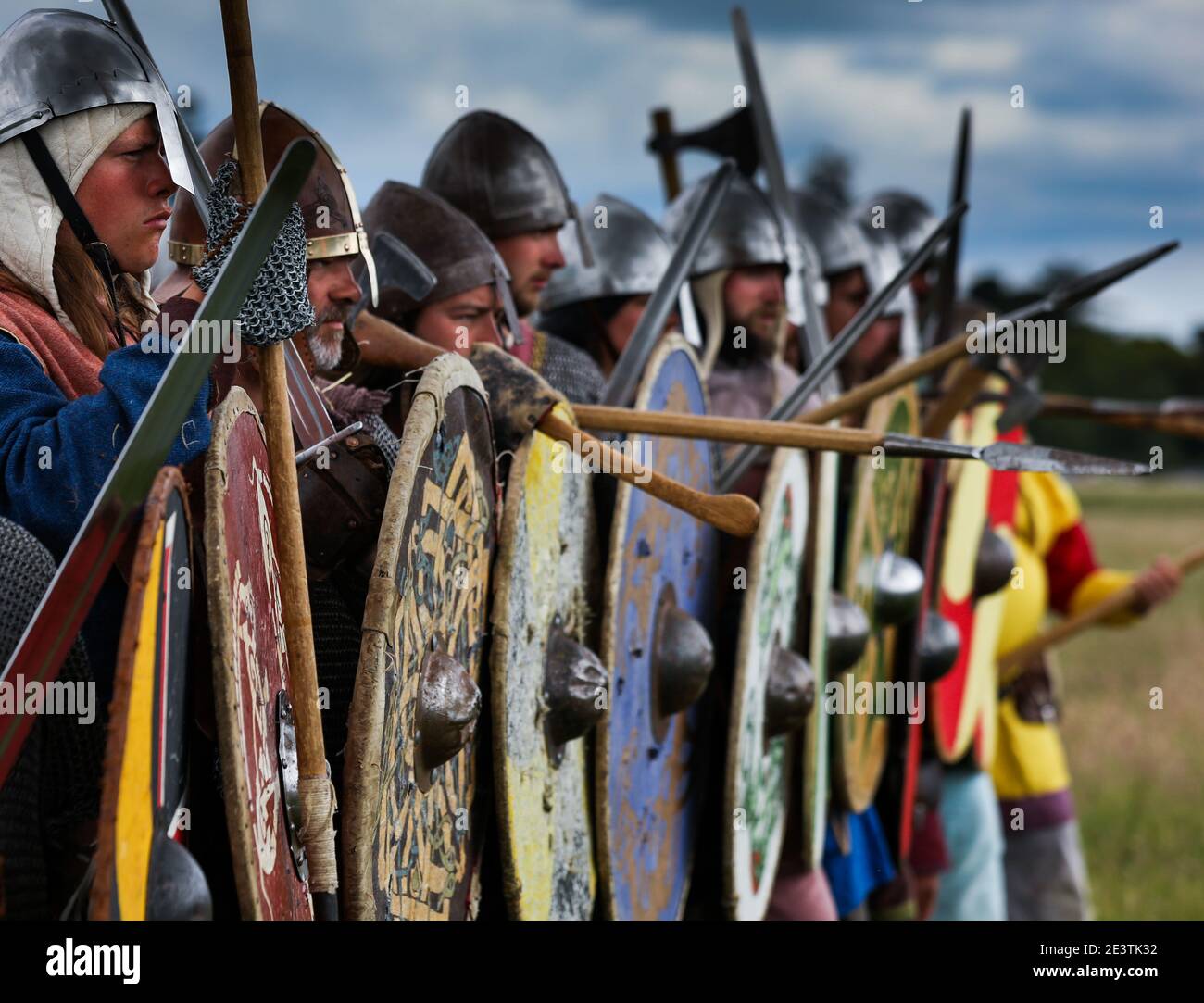Viking shield Wall Stockfoto