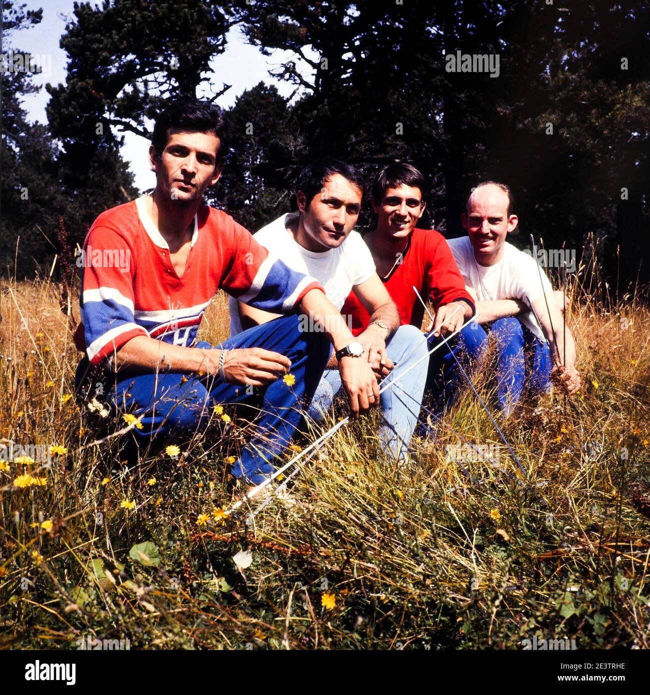 Französische Espoirs des französischen Fechtteams, Font-Romeu, Pyrénées-Atlantiques, Frankreich, 1968 Stockfoto