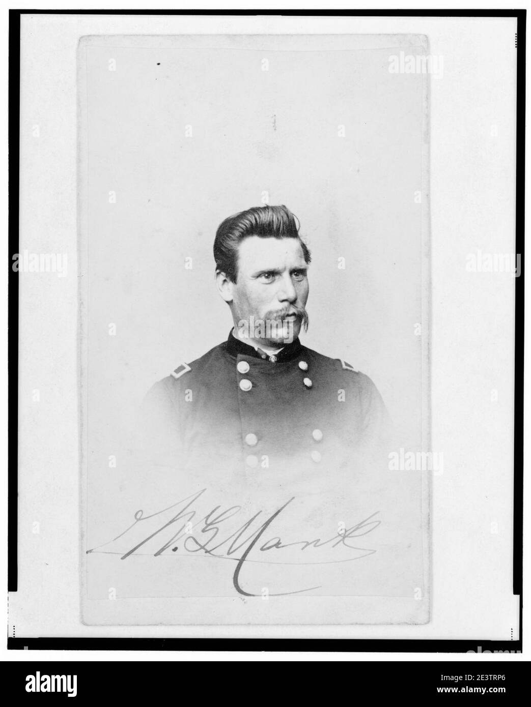 Major William G. Mank, Union Officer im 32. Indiana Regiment, Kopf-und-Schultern-Porträt, mit Blick nach vorne) - Henry Ulke, Washington, D.C. Stockfoto