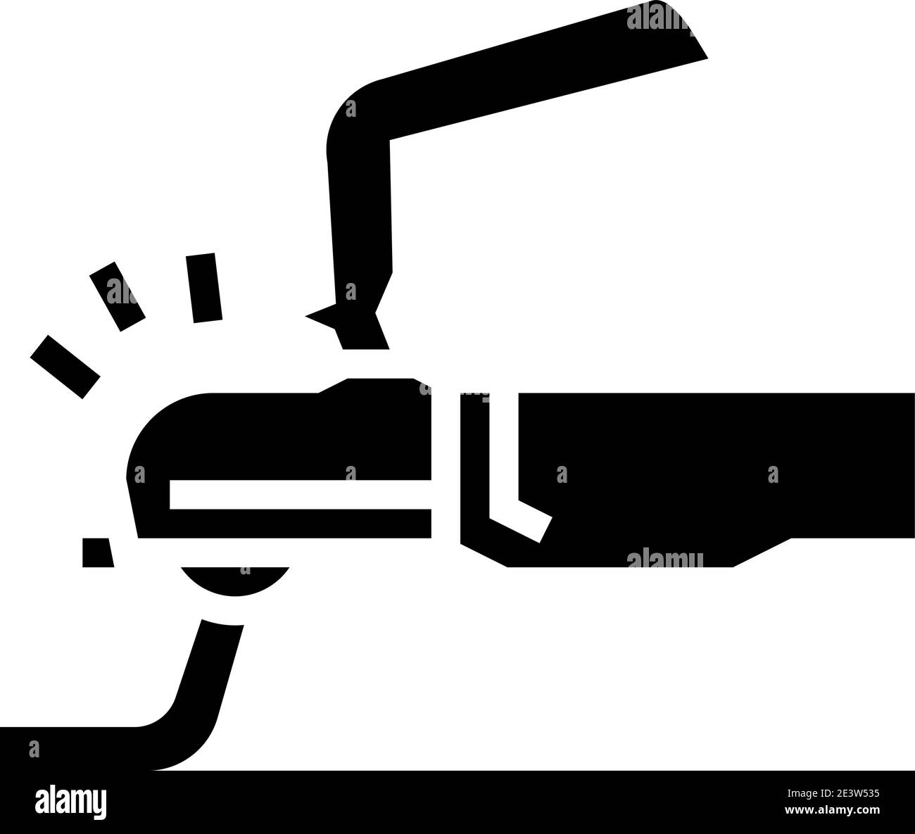 Kupplung Anhänger mit Auto Glyphe Symbol Vektor Illustration Stock Vektor