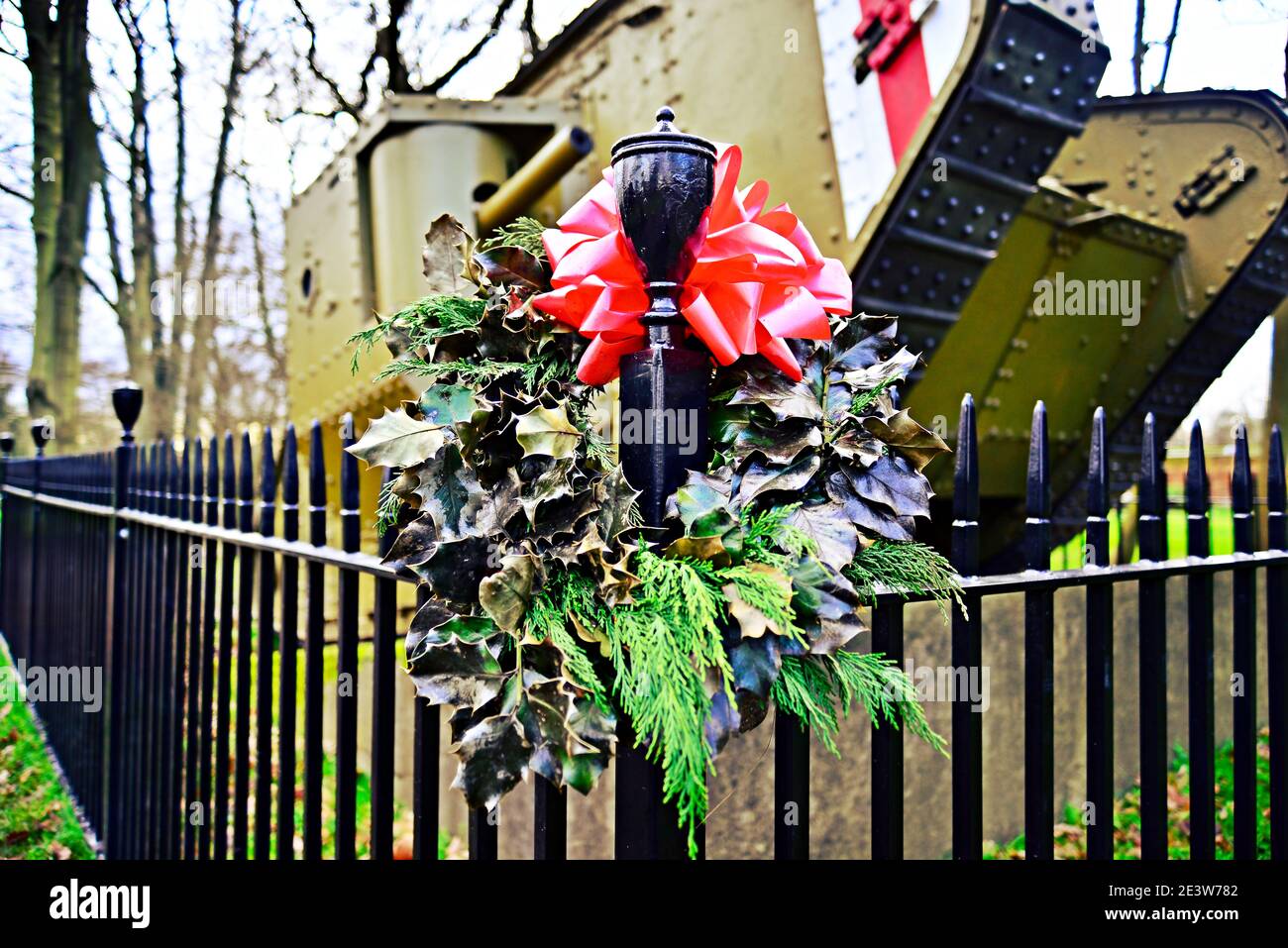 Kranz zu Ehren der Opfer des Ersten Weltkriegs Stockfoto