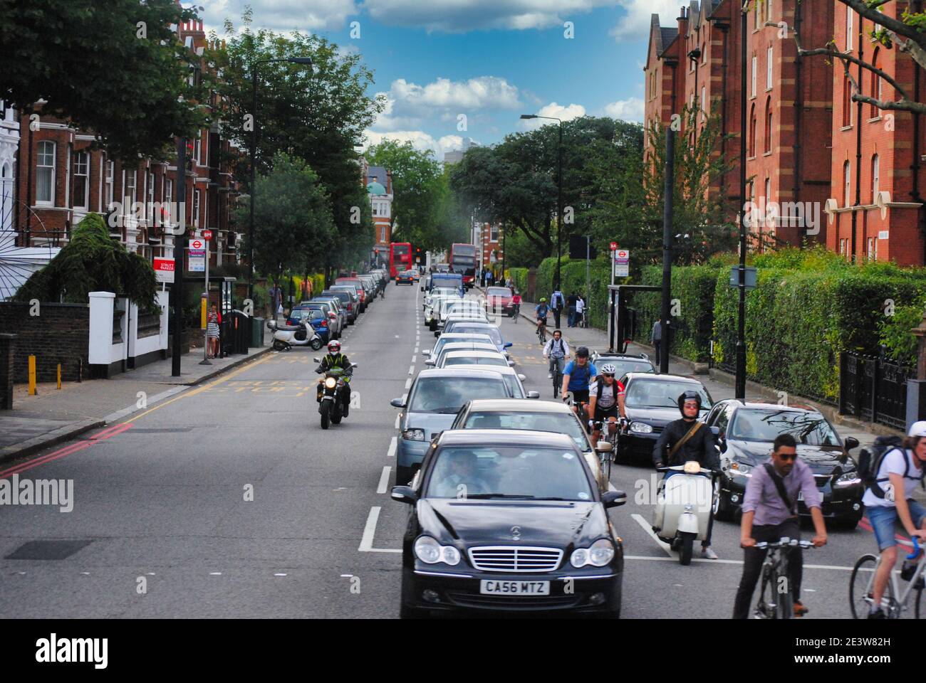 Belebte Straße in London, Großbritannien. Stockfoto