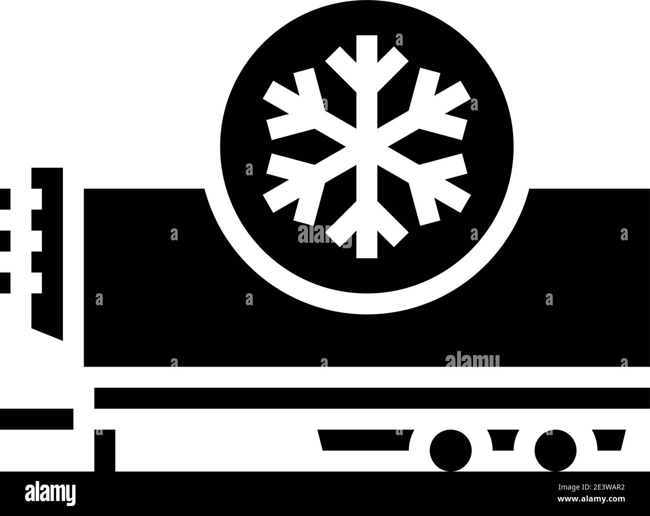 Grafik zum Glyphen des Kühlraumaufliegers Stock Vektor
