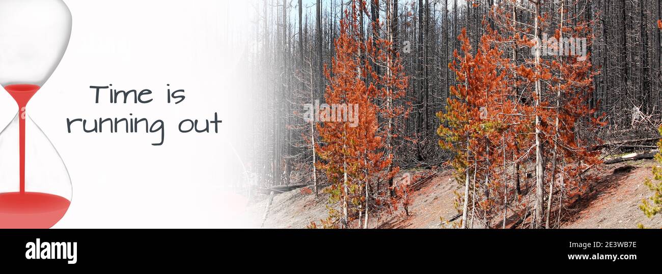 Halten Sie es einfach Symbol und Einfachheit Konzept: Die Zeit abläuft. Weißer Hintergrund Stockfoto