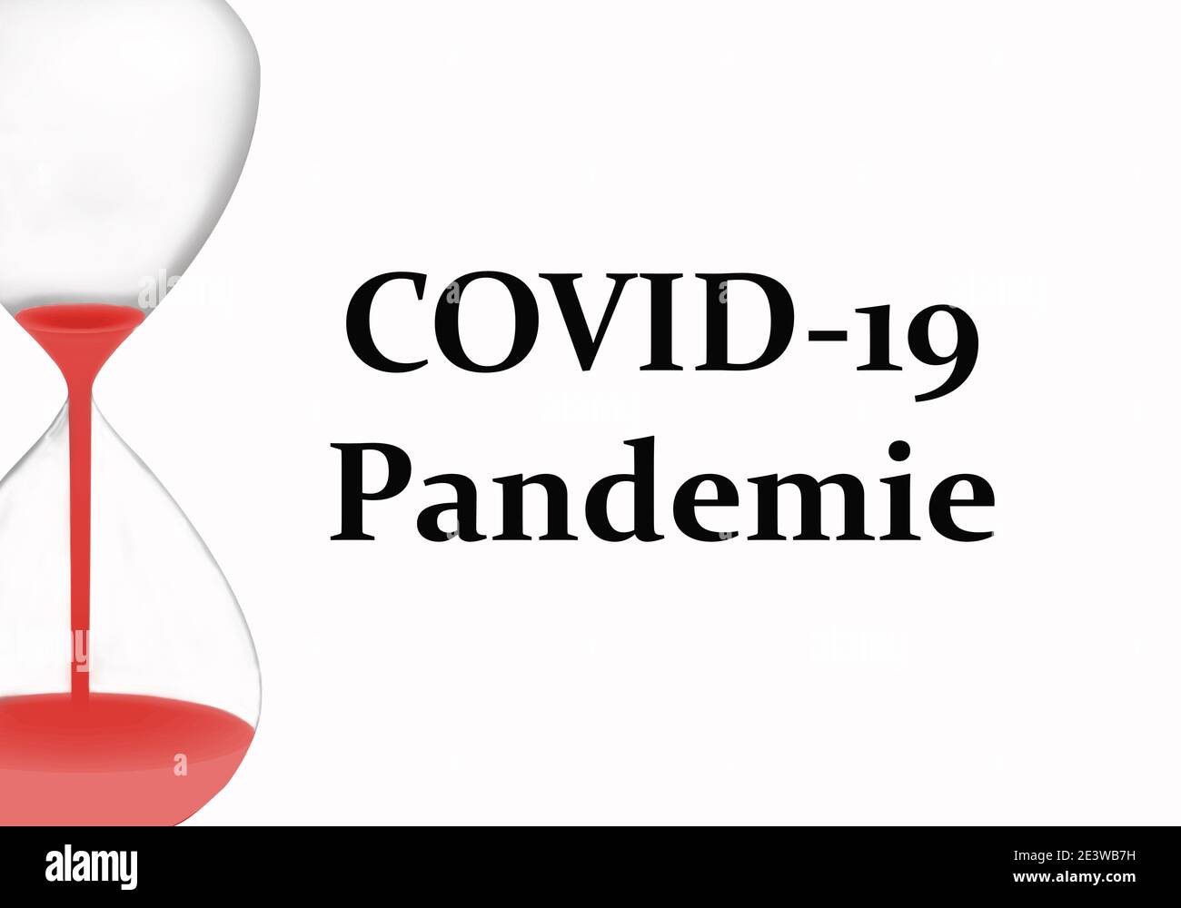 Halten Sie es einfach Symbol und Einfachheit Konzept: Covid-19 Pandemie. Weißer Hintergrund Stockfoto