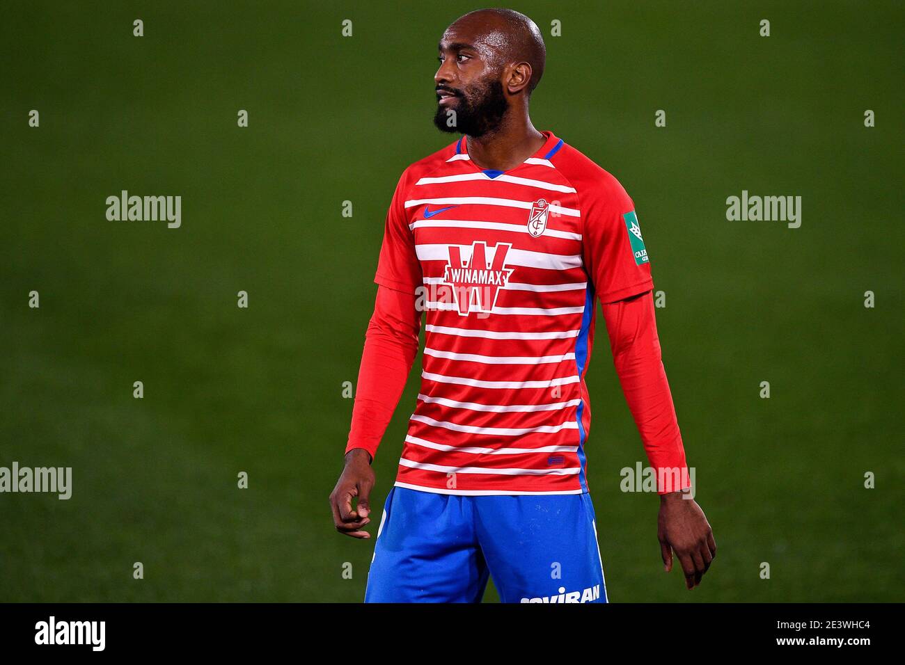 VILLARREAL, NIEDERLANDE - JANUAR 20: Dimitri Foulquier aus Granada während des La Liga Santander Spiels zwischen Villarreal CF und Granada CF im Estadio Stockfoto