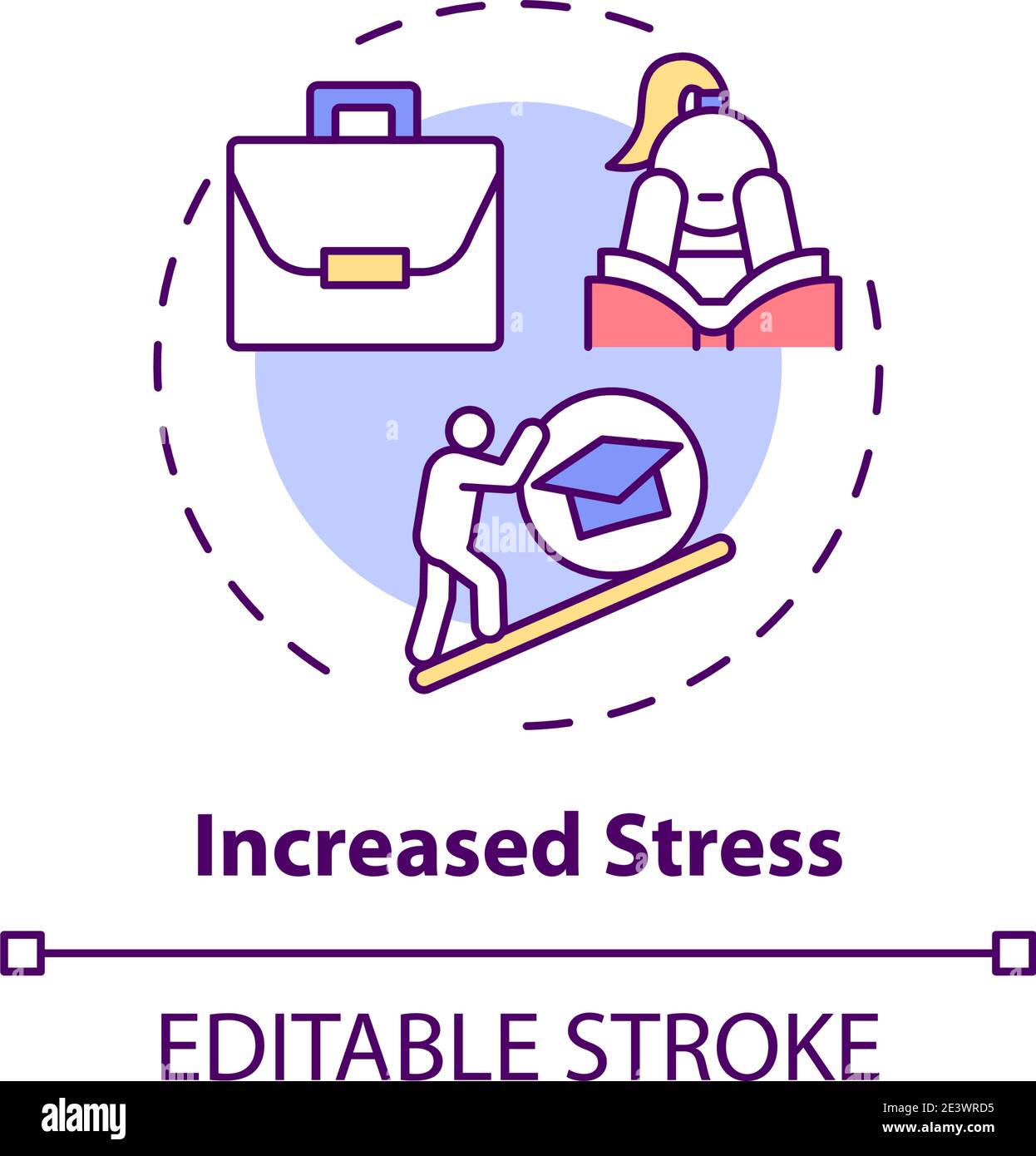 Symbol für erhöhtes Stresskonzept Stock Vektor