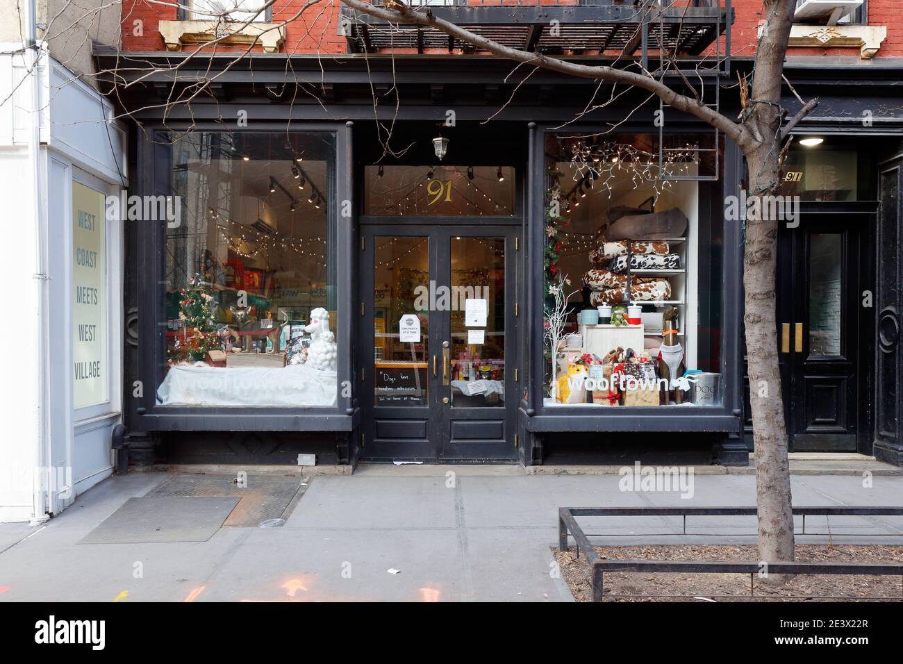 Wooftown, 91 Christopher St, New York, NYC Foto von einem Haustiergeschäft im Stadtteil Greenwich Village von Manhattan Stockfoto