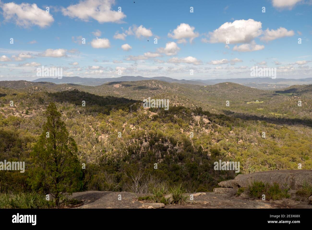 Der 'Paraphet' Girraween National Park des Schlosses. Stockfoto