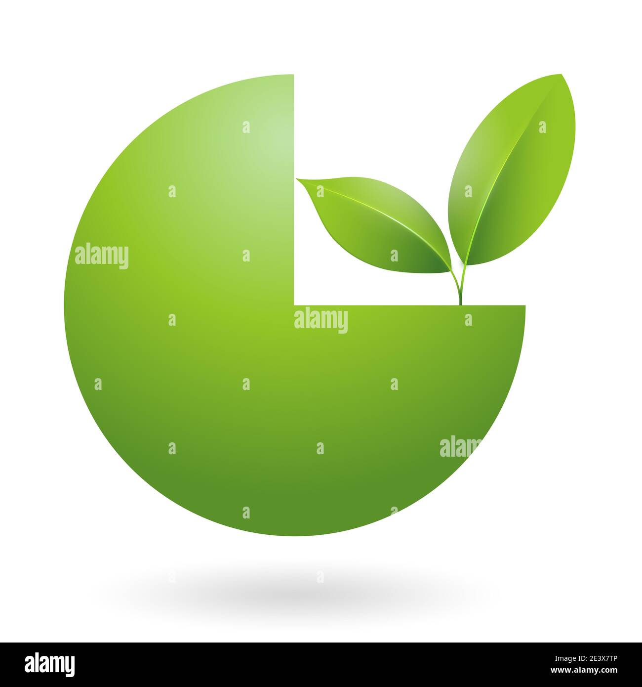 Green Tree Blatt Ökologie Naturelement. Illustration. Stockfoto
