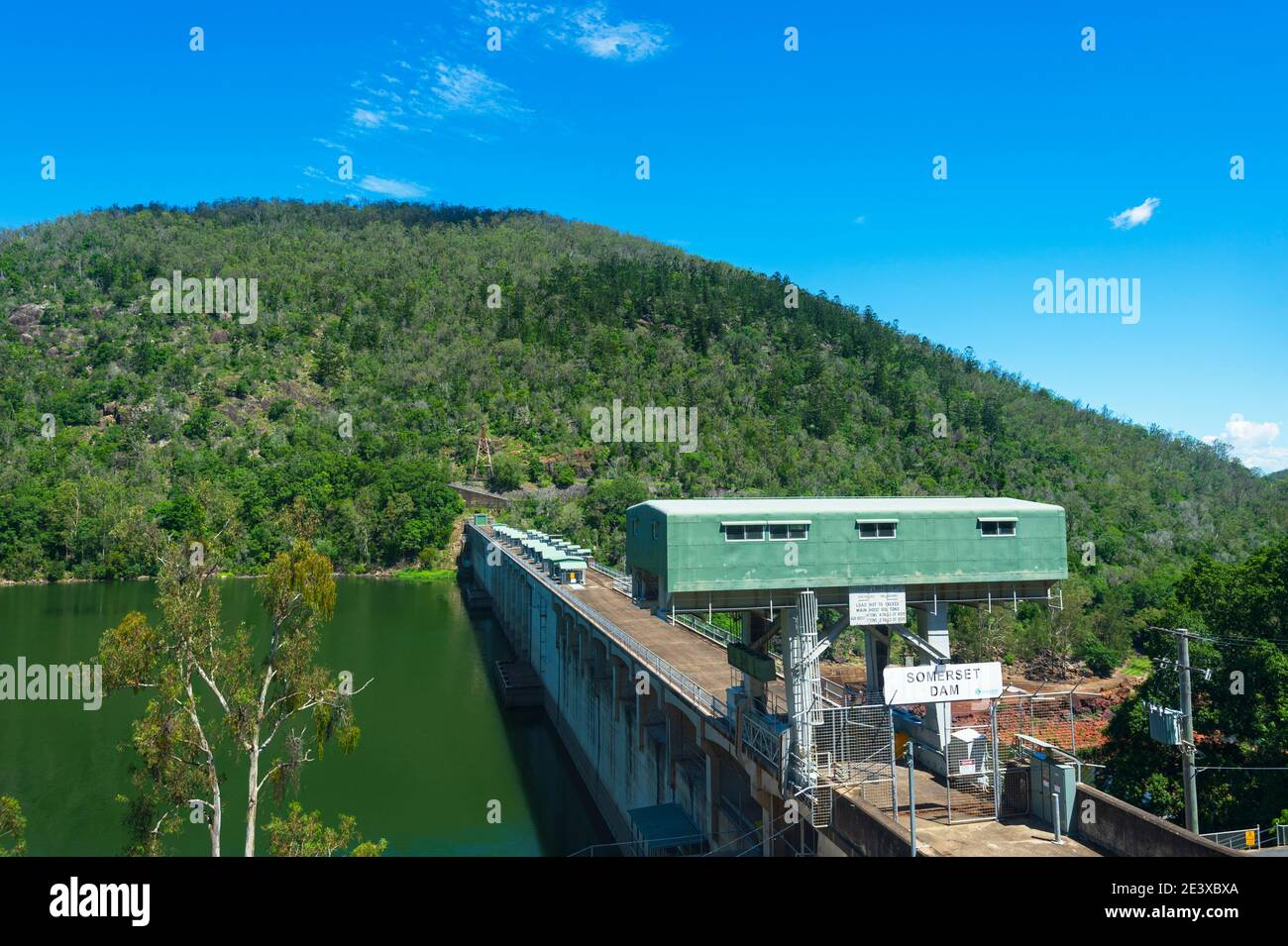 Somerset Dam ist ein nationales Ingenieurerbe über den Stanley River, South East Queensland, QLD, Australien Stockfoto