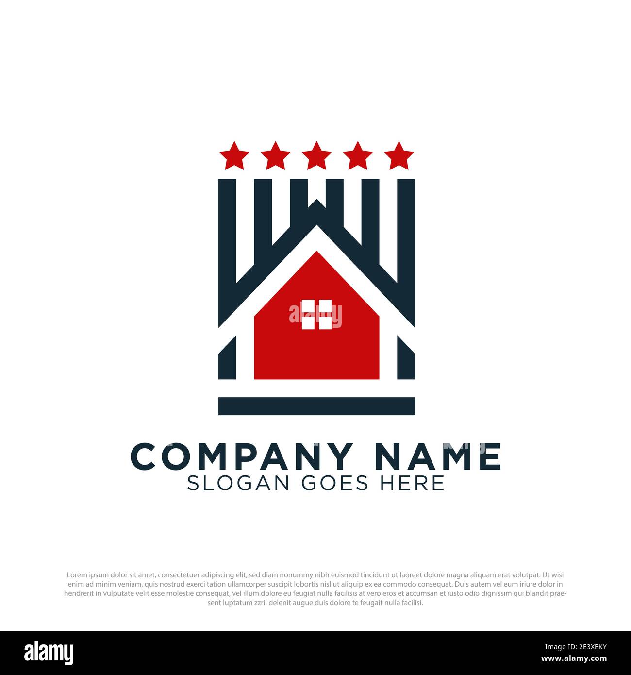 Militär amerikanische Immobilien Logo Design Inspiration, am besten für Architektur Gebäude Logo Vektor Stock Vektor