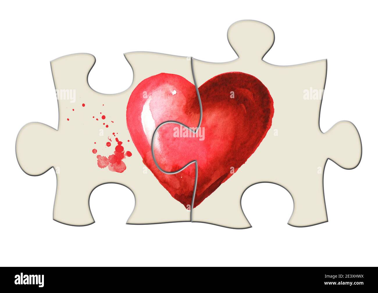 Hand Drawing Puzzle Love Concept Stockfotos Und Bilder Kaufen Alamy