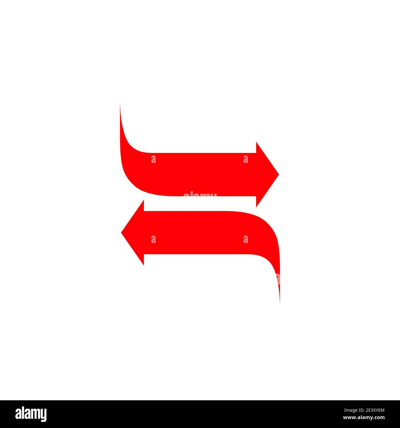 Doppelpfeilvektor Logo Design. Stock Vektor