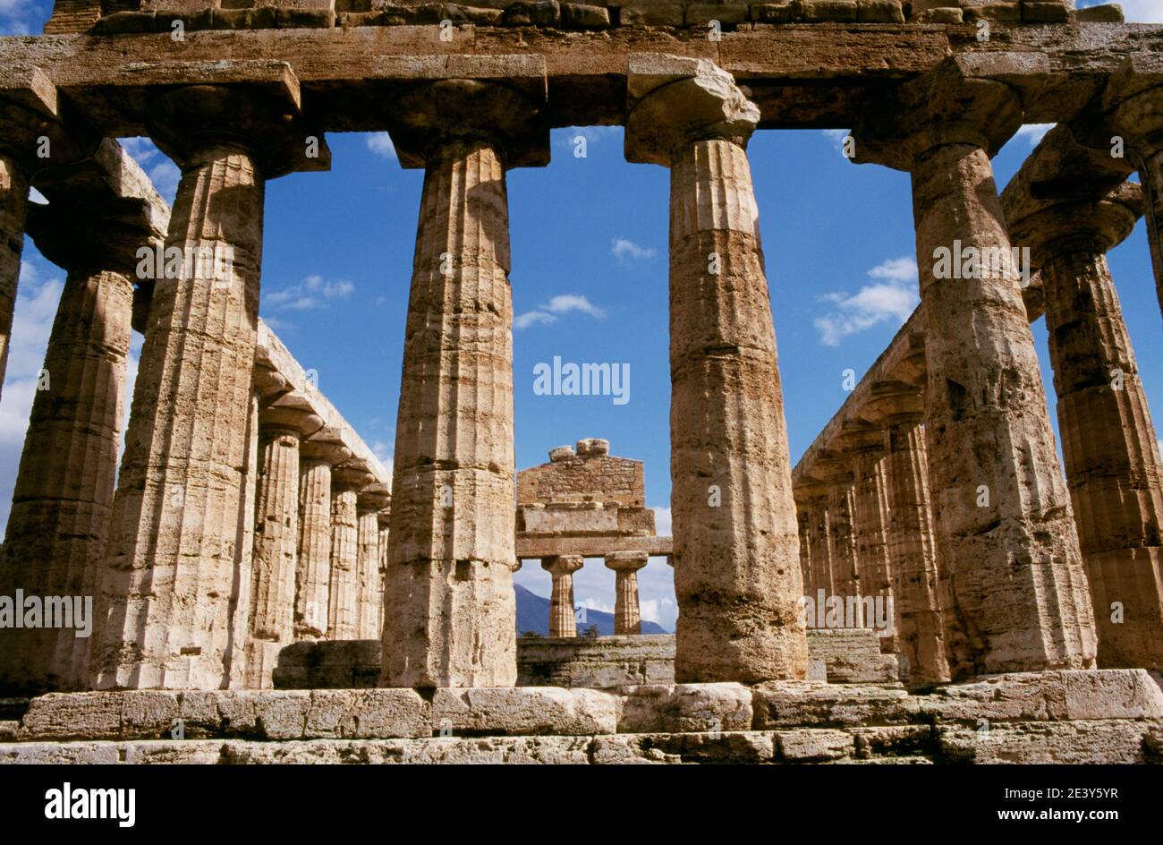 Paestum, Tempel von Ceres Stockfoto