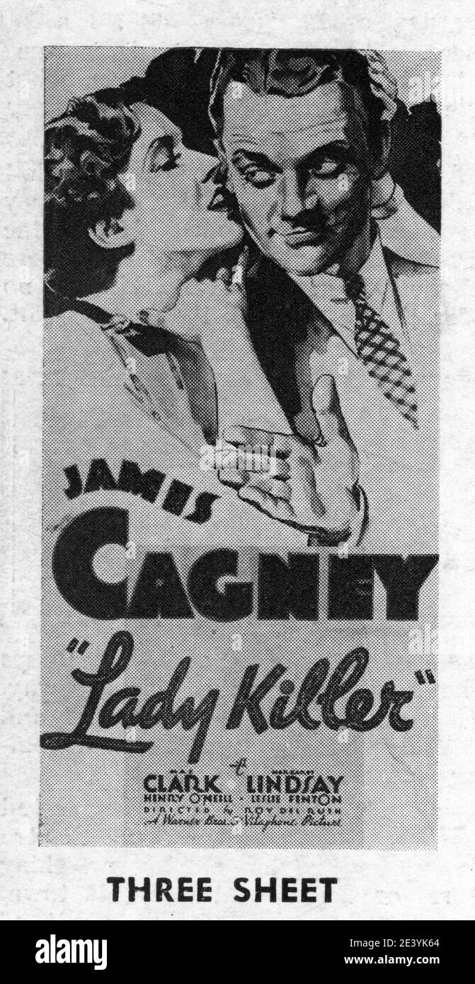JAMES CAGNEY und MAE CLARKE in LADY KILLER 1933 Regisseur ROY DEL RUTH Story The Finger man von Rosalind Keating Shaffer Kostümdesign Orry-Kelly Warner Bros. Stockfoto