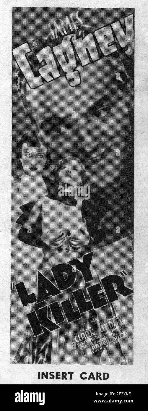 JAMES CAGNEY MARGARET LINDSAY und MAE CLARKE in LADY KILLER 1933 Regisseur ROY DEL RUTH Story The Finger man von Rosalind Keating Shaffer Kostümdesign Orry-Kelly Warner Bros. Stockfoto
