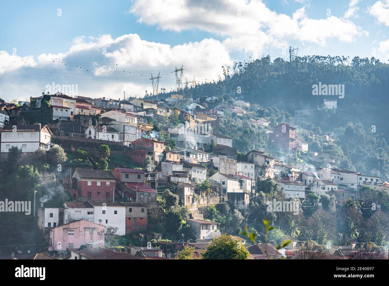 Farbbild Nationalpark Village Peneda-Geres, Portugal . Januar 2021 Stockfoto