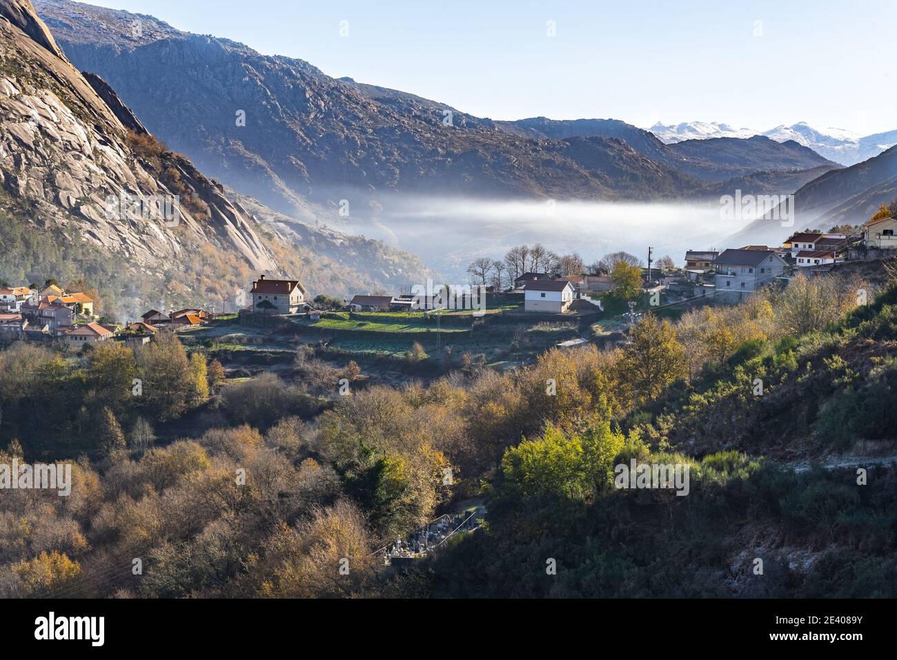 Farbbild Nationalpark Village Peneda-Geres, Portugal . Januar 2021 Stockfoto