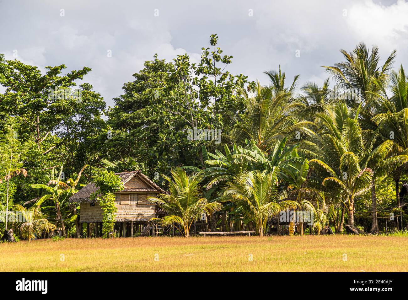 Dorfeindrücke auf den Deboyne-Inseln, Papua-Neuguinea Stockfoto