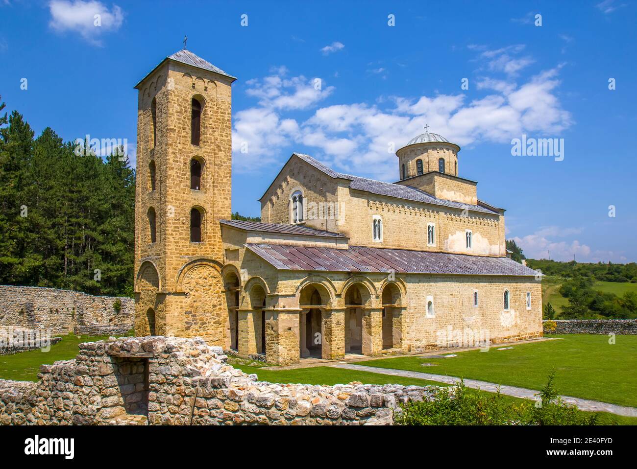 Sopocani Kloster in Serbien in der Nähe von Nova Varos Stockfoto