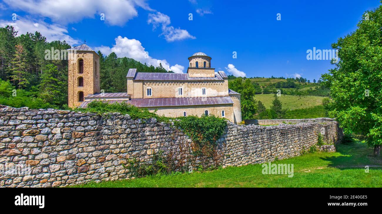 Sopocani Kloster in Serbien in der Nähe von Nova Varos Stockfoto