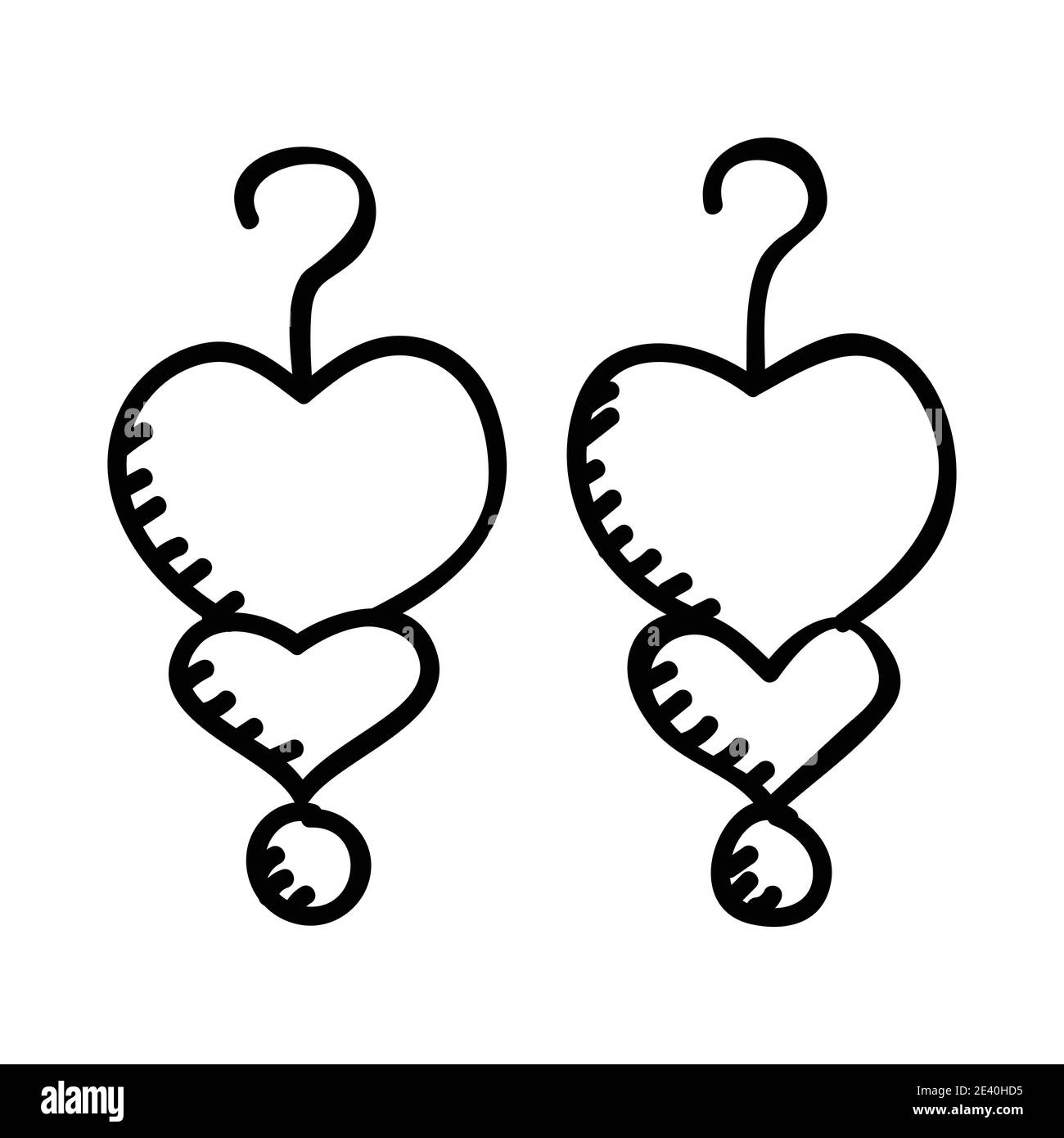 Muttertag: Handgezeichnetes Symbol Für Das Mitreißen. Vektor-Design Illustration Zeichen Logo. Stock Vektor