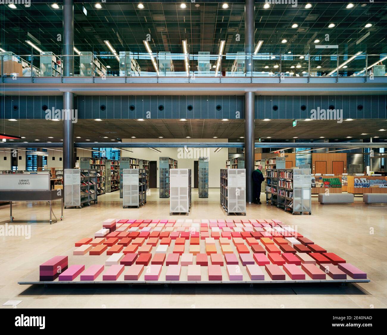 Sello Library finnland, finlandia, Finlandia bibliothek, Library, biblioteca, biblioteca Architekt: Helin & Co, Helsinki 2004 Stockfoto