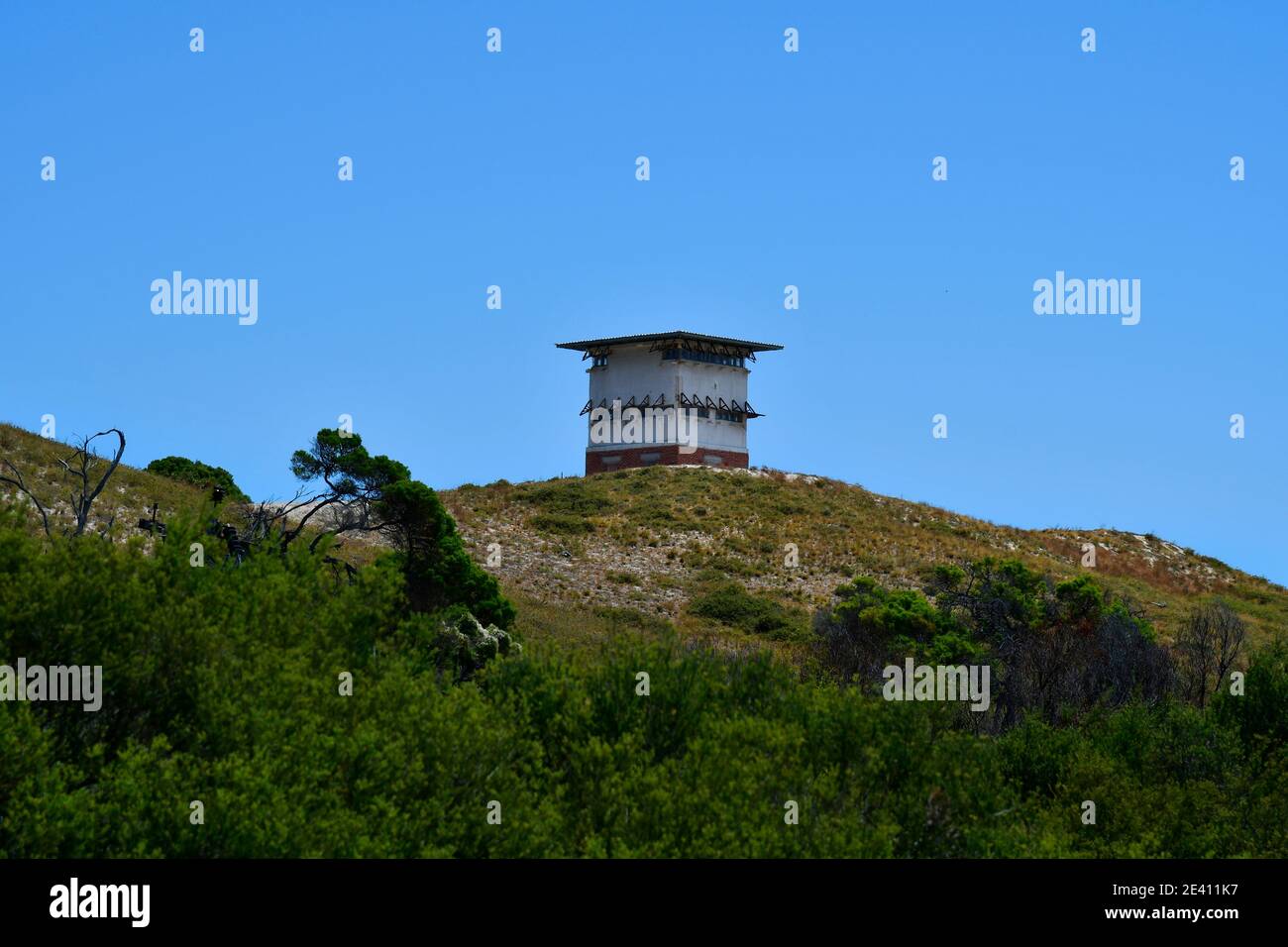 Australien, alter Aussichtsturm, Oliver Hill Batterie auf Rottnest Island Stockfoto