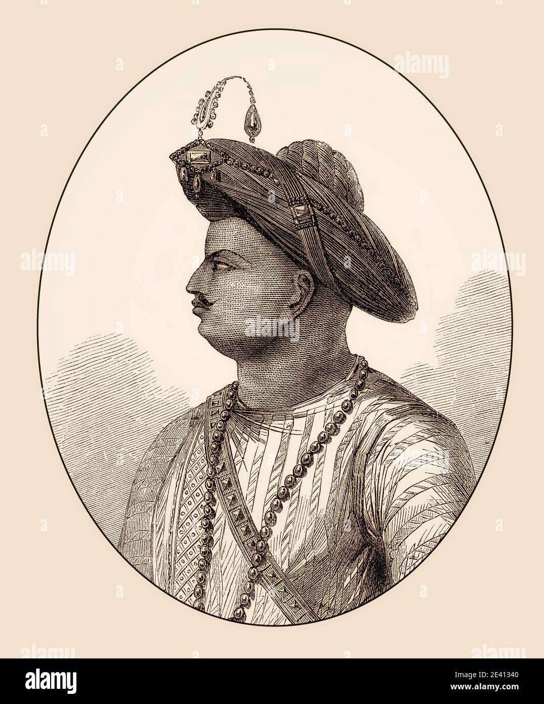Tipu Sultan, Tiger von Mysore, 1750 – 1799, Herrscher des Königreichs Mysore Stockfoto