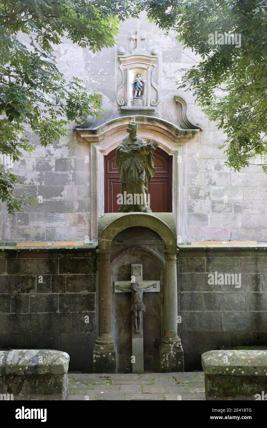 Westseite mit Brunnen Stockfoto