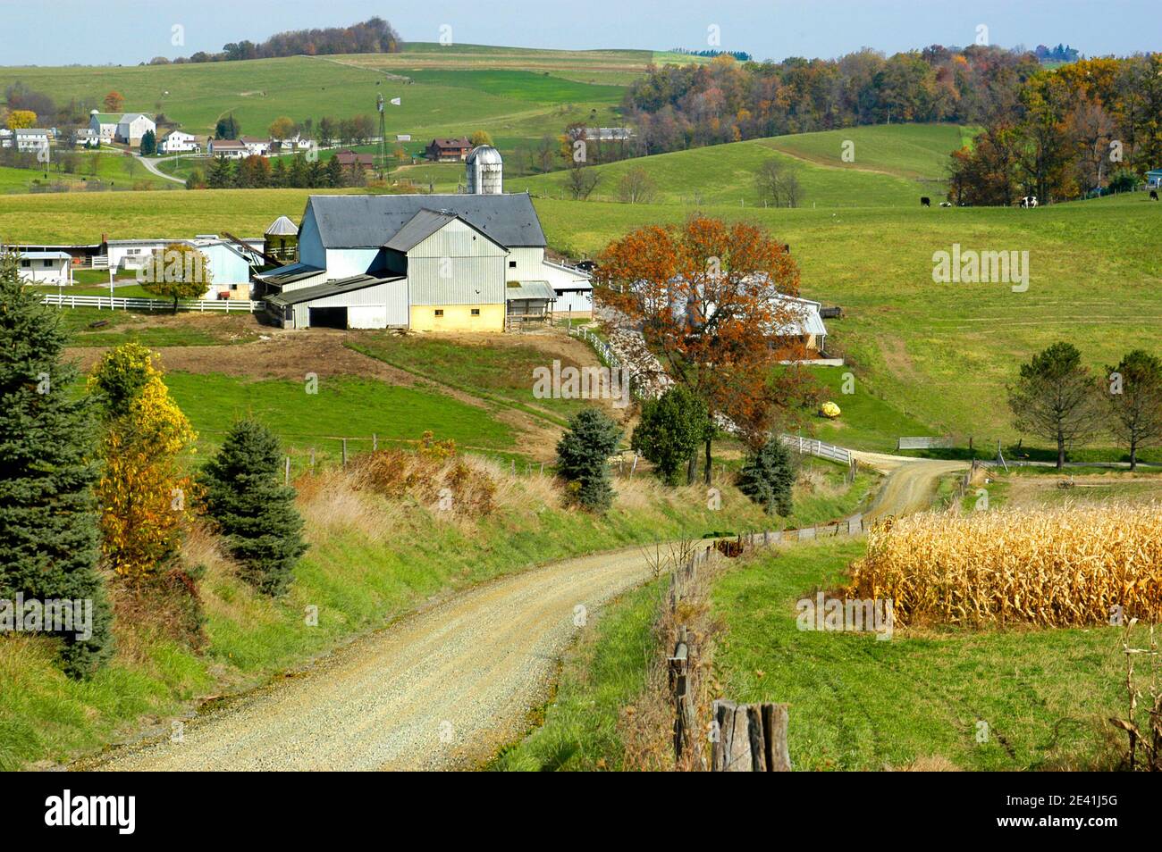 Amish Landschaft in und um Sugarcreek und Millersburg Ohio OH Stockfoto