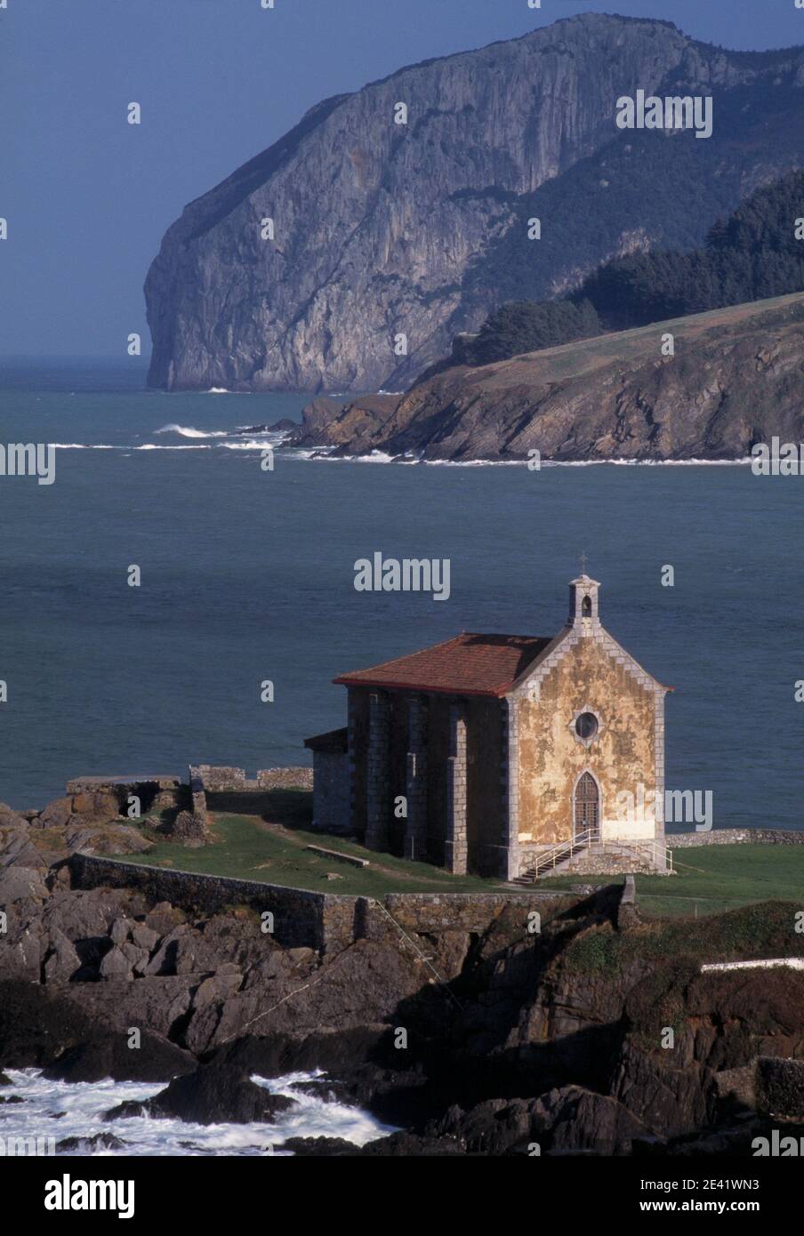 Von Mundaka aus gesehen Stockfoto