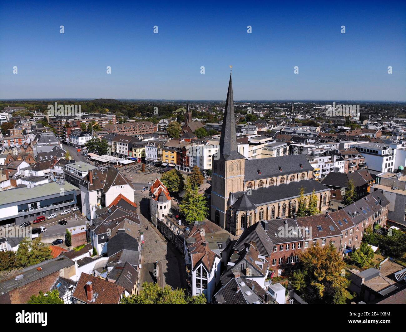 Mönchengladbach Stadt in Deutschland. Luftaufnahme von Gladbach Teil der Stadt. Stockfoto