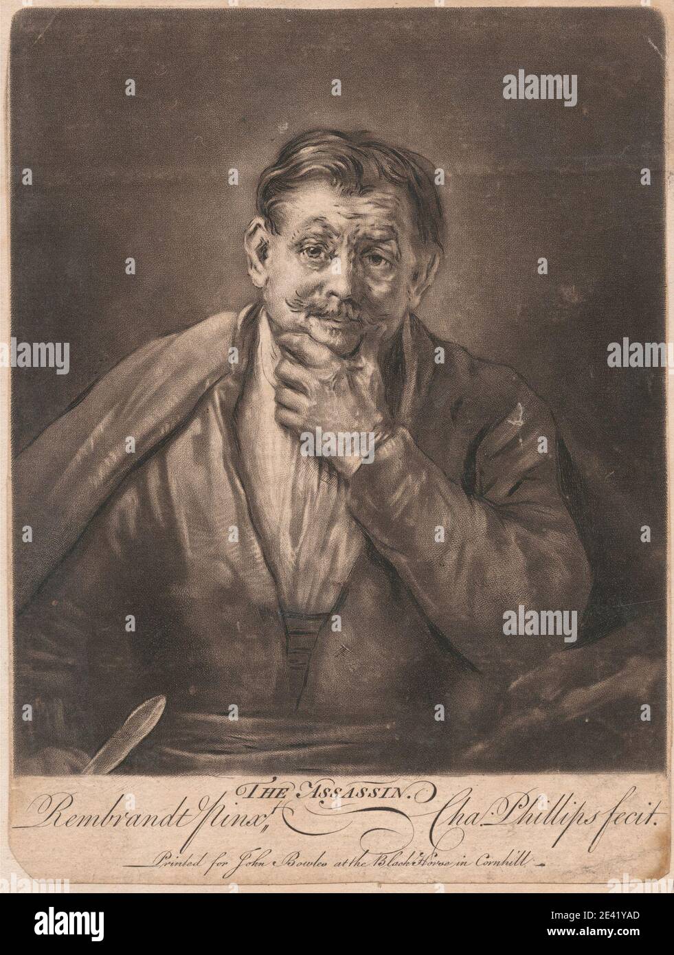 Charles Phillips, 1737â € "nach 1783, der Assassin. Ätzung und Mezzotinta. Stockfoto
