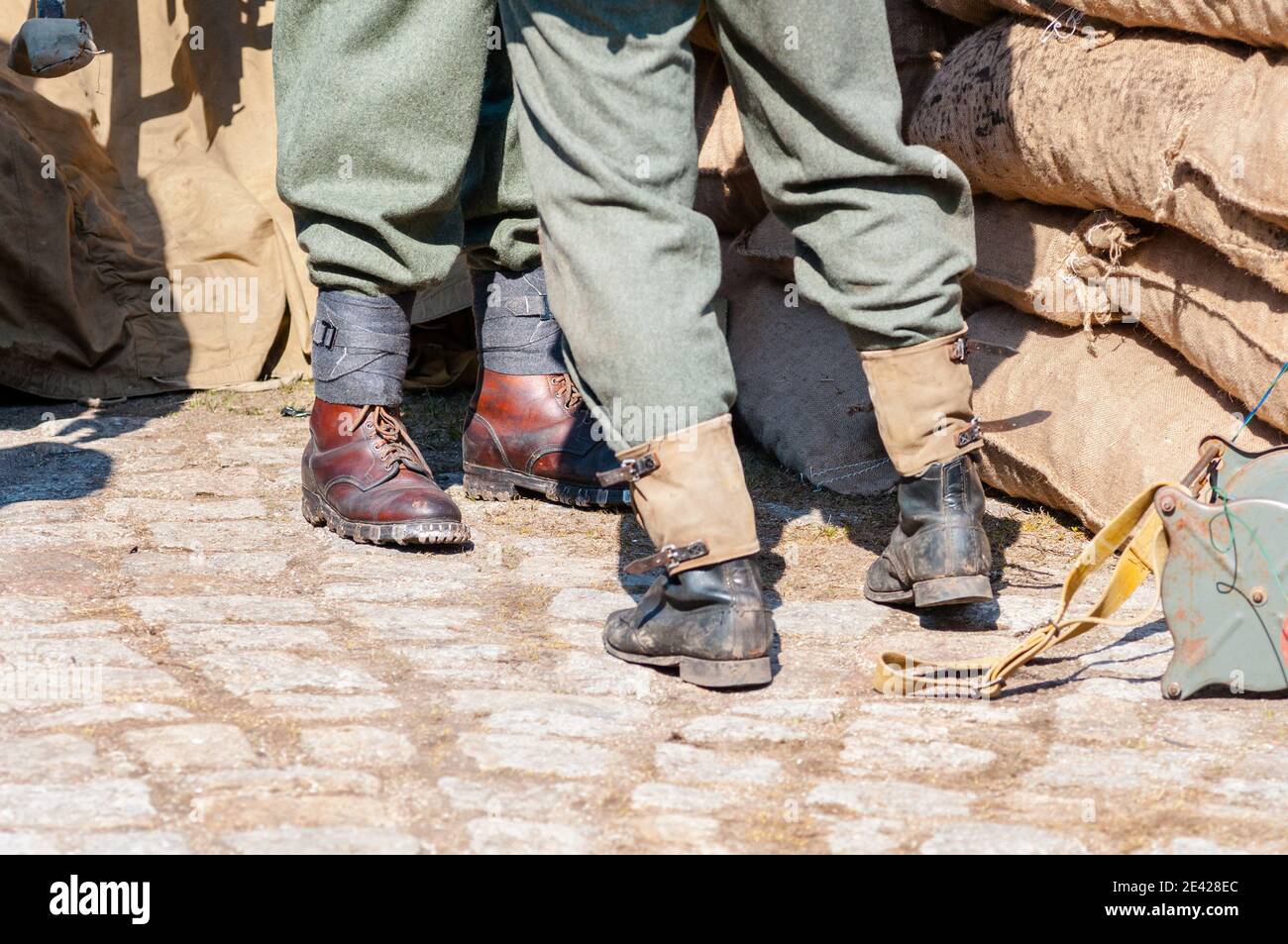 Armee deutscher Stiefel seit dem Zweiten Weltkrieg Stockfoto